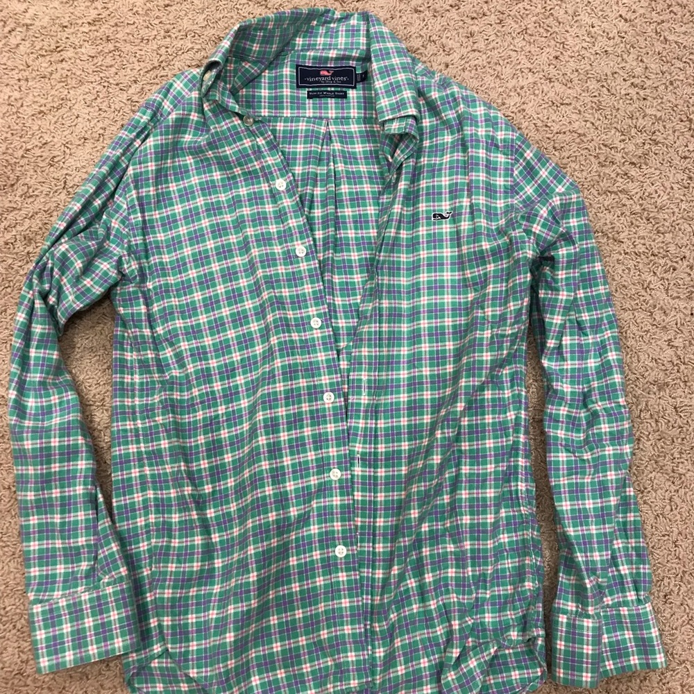 Vineyard Vines button down shirt.
